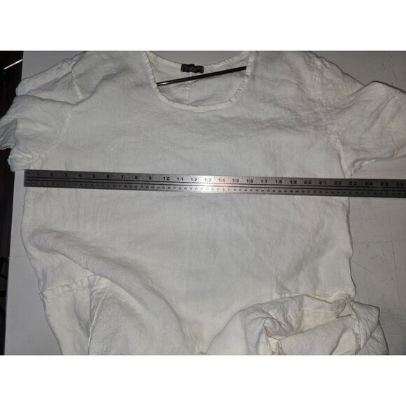 La Bass Germany White Linen Lagenlook Dress With Pockets Size 2 XL 1X - Picture 6 of 6